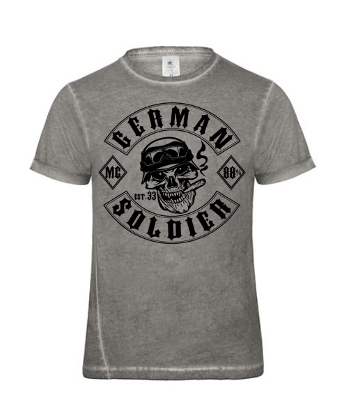 T-Hemd - Used Look - German Solider - Motiv 4 - Grey Clash