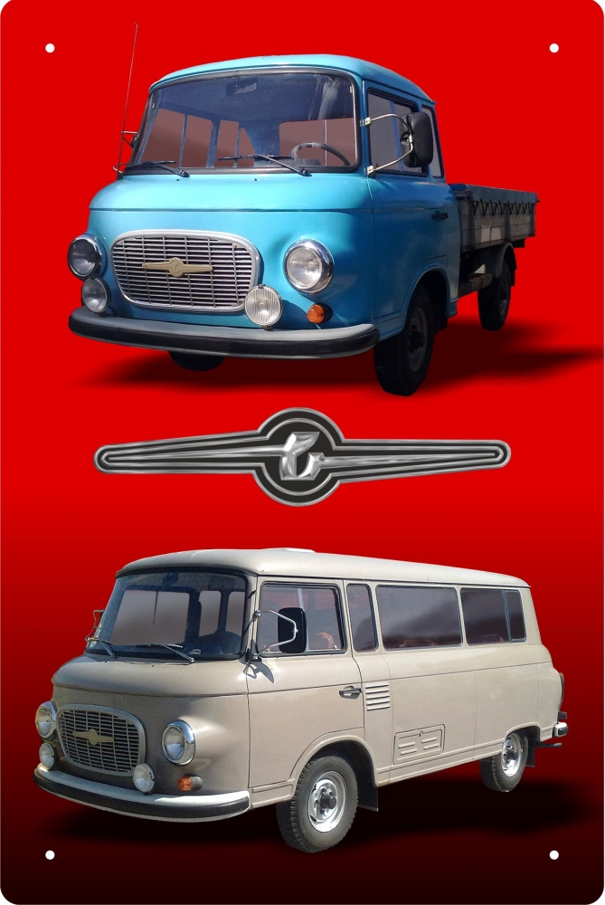 Blechschild - 2er Barkas B1000 - BS525 (285)