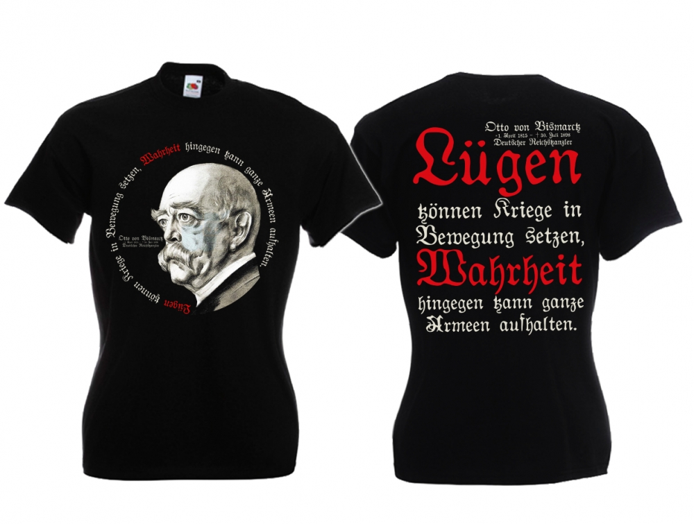 Frauen T-Shirt - Bismarck - Lügen & Wahrheit - schwarz