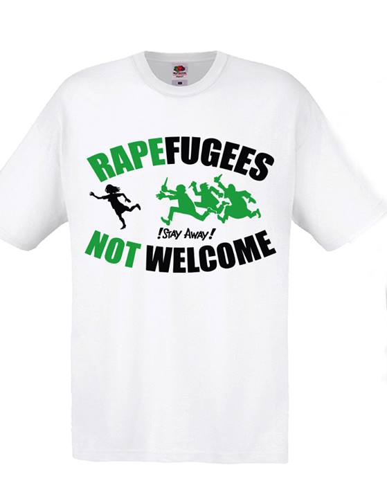 T-Hemd - Rapefugees not Welcome - weiß