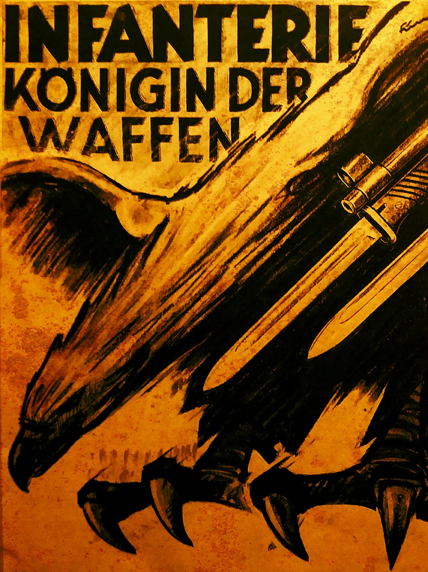 Blechschild - 20x30cm - Infanterie - Königin der Waffen