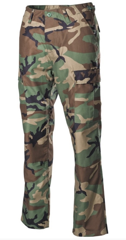 BDU Hose - Kampfhose MFH - Knie- und Gesäßverstärkung - woodland