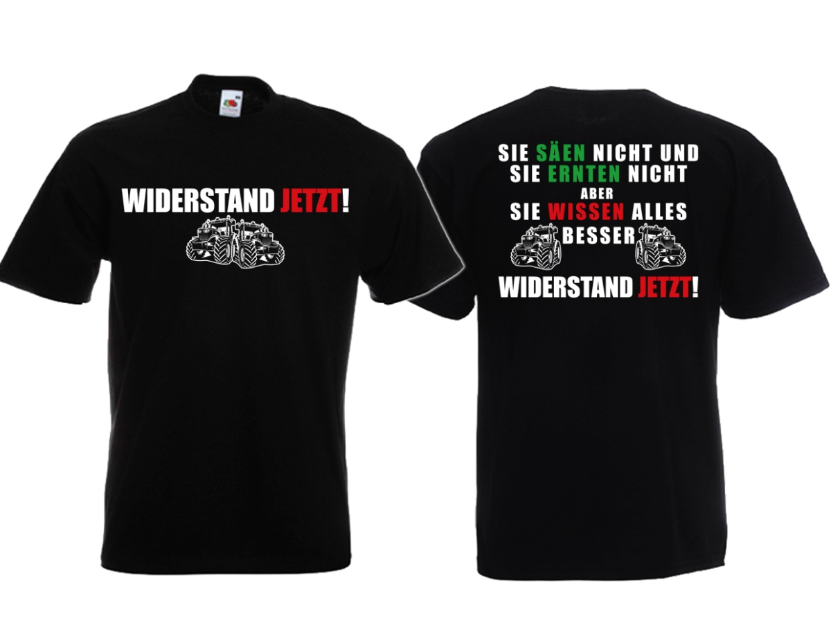 Frauen T-Shirt - Widerstand jetzt! - Sie säen nicht - sie ernten nicht!