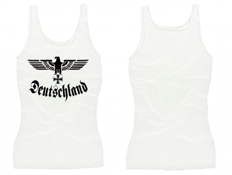 Frauen Top - Reichsadler mit EK - weiß/schwarz