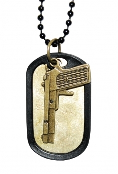 Halskette - Dogtag - Pistole