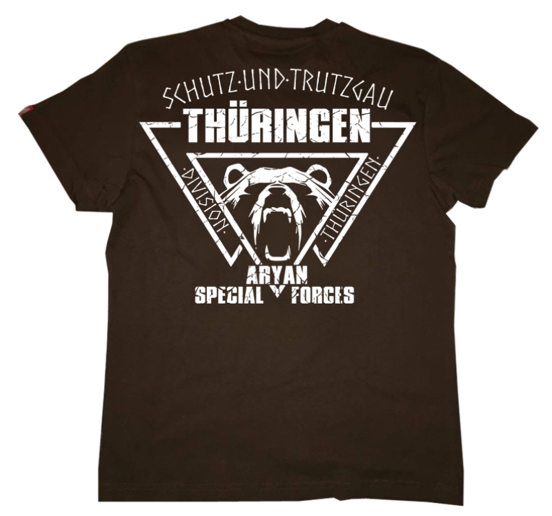 Premium Shirt - Division Thüringen - Aryan Special Forces - braun