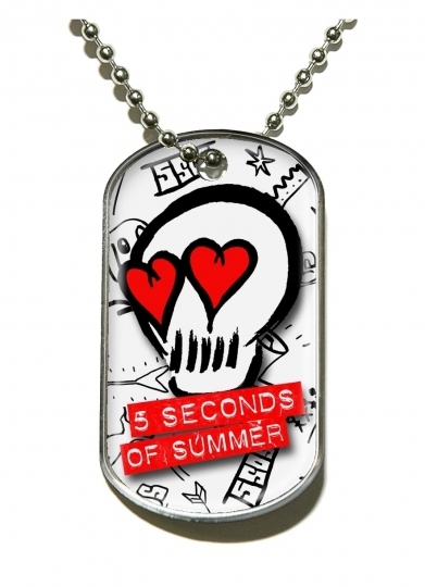 Halskette - Dogtag - 5 Seconds of Summer Skull Merchandise