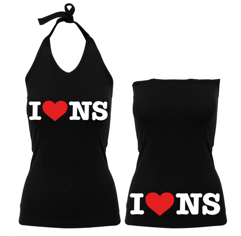 Frauen Neckholder Top - I love NS - Doppeldruck