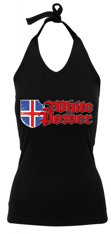 Frauen Neckholder Top - White Power - Island