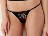 String Tanga - FCK Antifa - schwarz