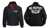 Harrington Jacke - bedruckt - schwarz - Ostdeutschland - No Respect