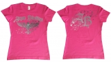 Frauen T-Shirt - Aryan Bloodline - Motiv 2 - pink/silber