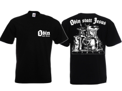 Frauen T-Shirt - Odin statt Jesus - Motiv 1 - schwarz