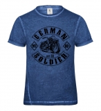 T-Hemd - Used Look - German Solider - Motiv 1 - blau