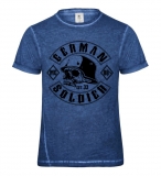 T-Hemd - Used Look - German Solider - Motiv 2 - blau