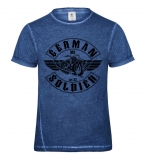 T-Hemd - Used Look - German Solider - Motiv 5 - blau