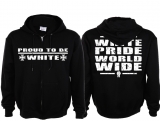 Frauen Kapuzenjacke - Proud to be White - schwarz/weiß