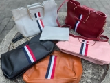 Frauen Handtasche - Stripe - hellbraun - mit Geldbeutel+++Einzelstück+++