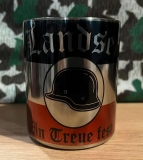 Edelstahltasse mit Karabinerhakengriff - Landser - In Treue fest