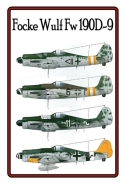 Blechschild - 20x30cm - Focke Wulf FW 190D-9