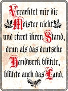 Blechschild - 20x30cm - Deutscher Handwerker