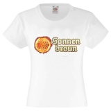 Kinder T-Shirt - Sonnenbraun - weiß