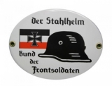 Emailleschild - Der Stahlhelm - Bunder der Frontsoldaten