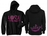 Frauen - Kapuzenpullover - Love our Race - schwarz/lila - Motiv2