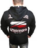 Druck18 Premium - Kapuzenjacke - Division Thüringen - schwarz