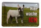 Blechschild - Hier wache ich - Hund - Motiv 1 - BS136 (166)