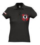 Frauen Polo - Wappen - White Power - schwarz